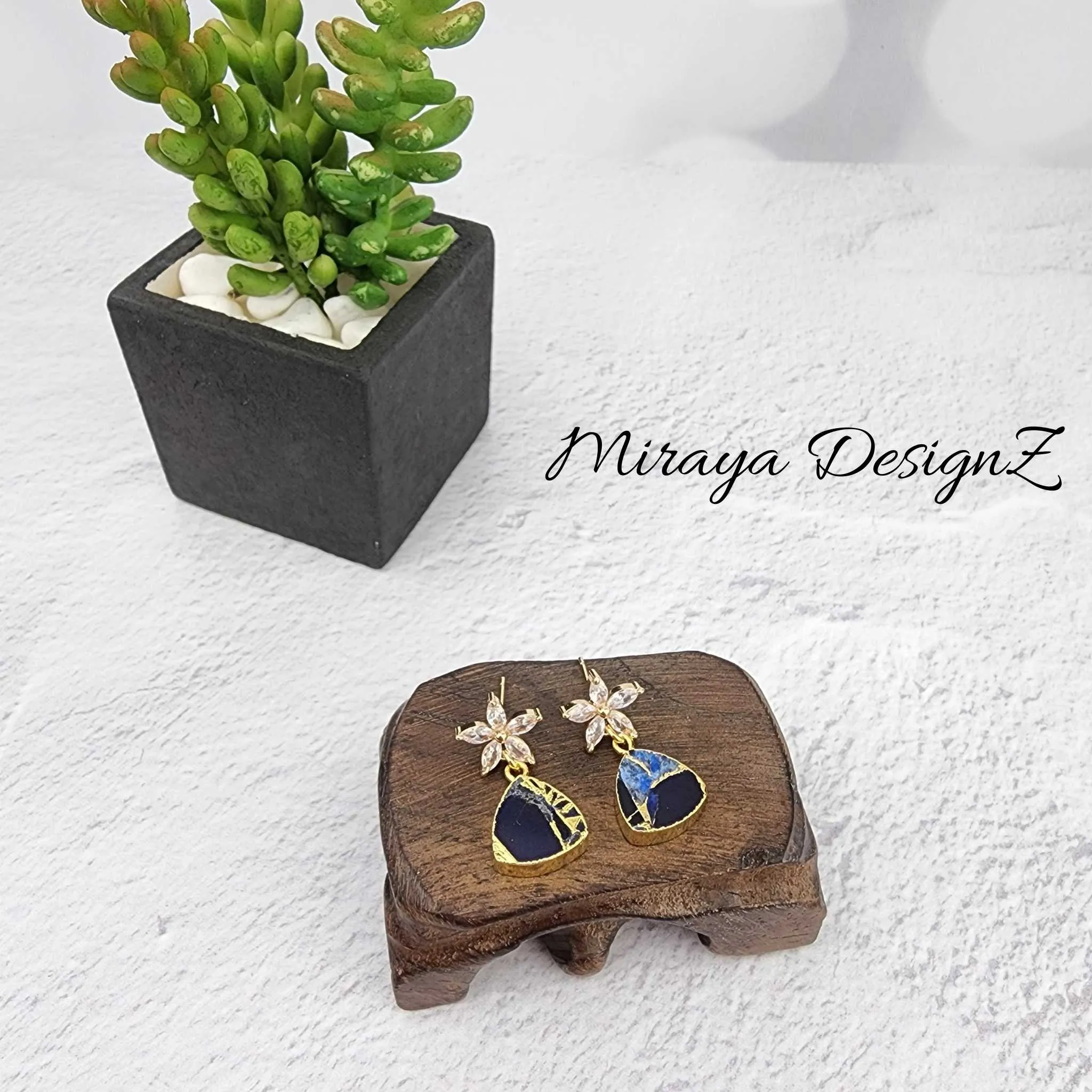 Mojave Turquoise Earring - Blue Triangle