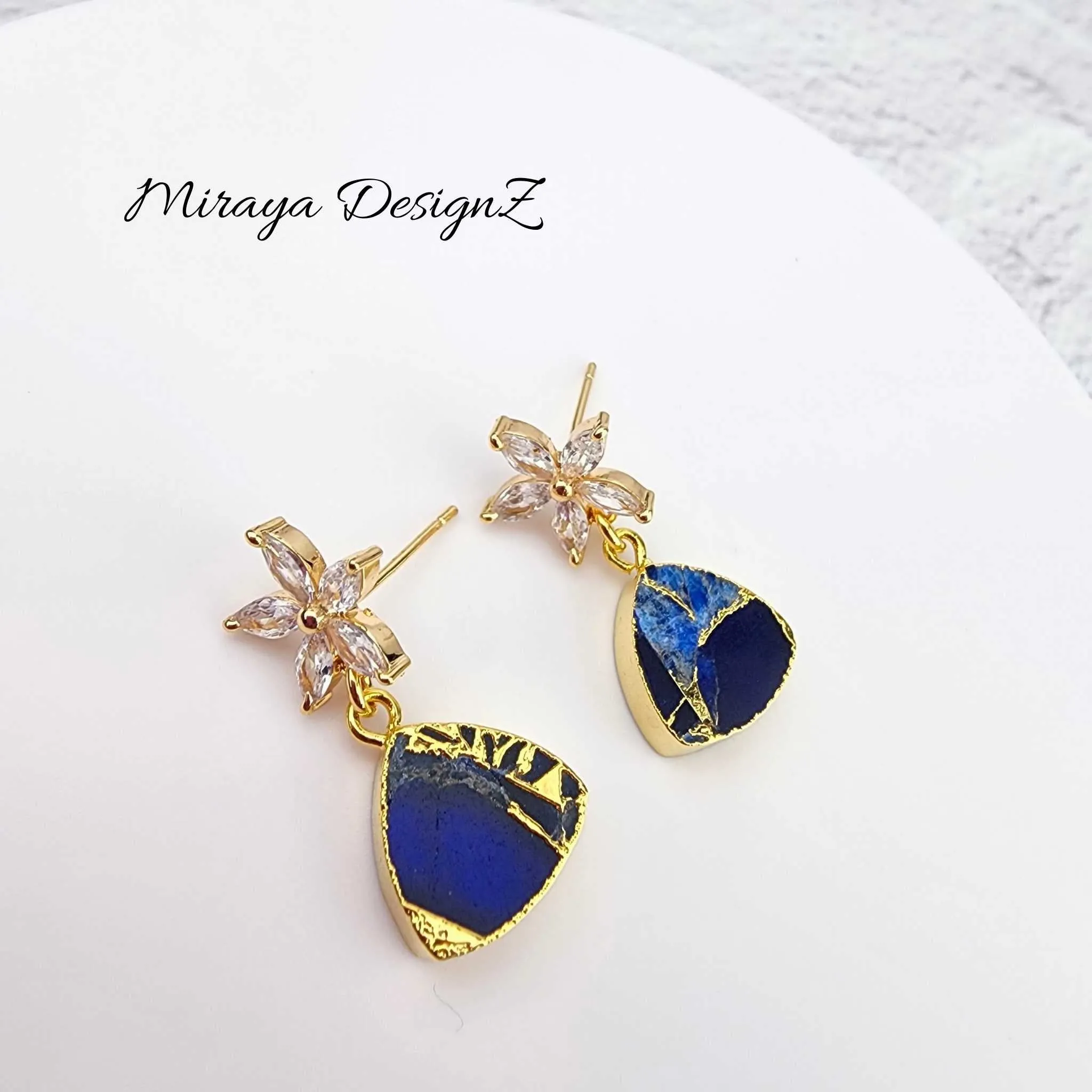 Mojave Turquoise Earring - Blue Triangle