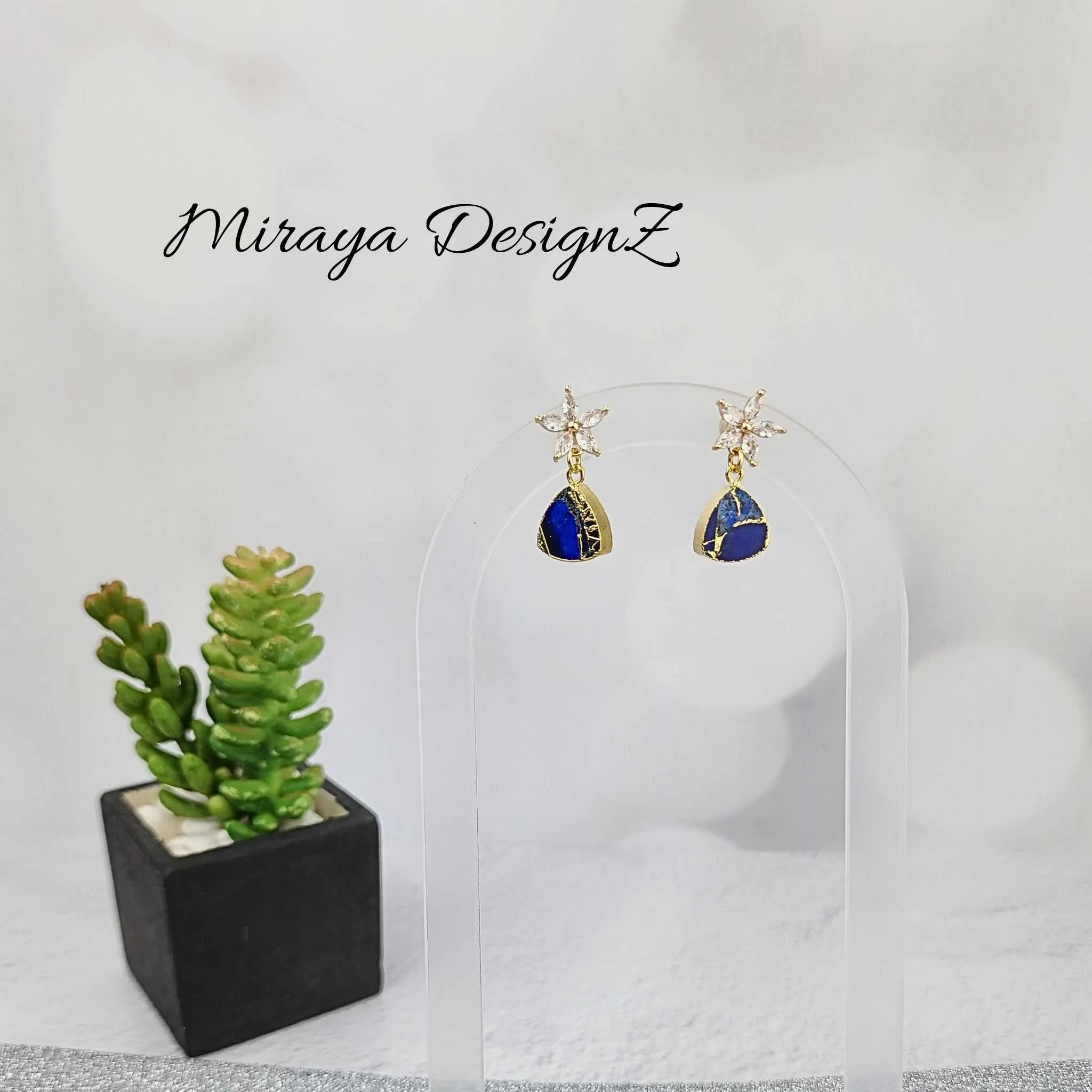 Mojave Turquoise Earring - Blue Triangle