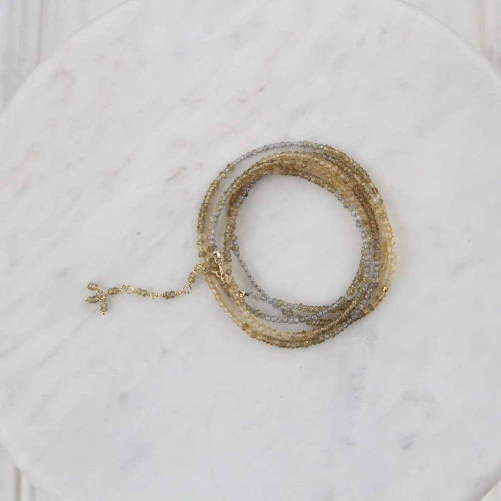 Ombre Golden Wrap Bracelet & Necklace
