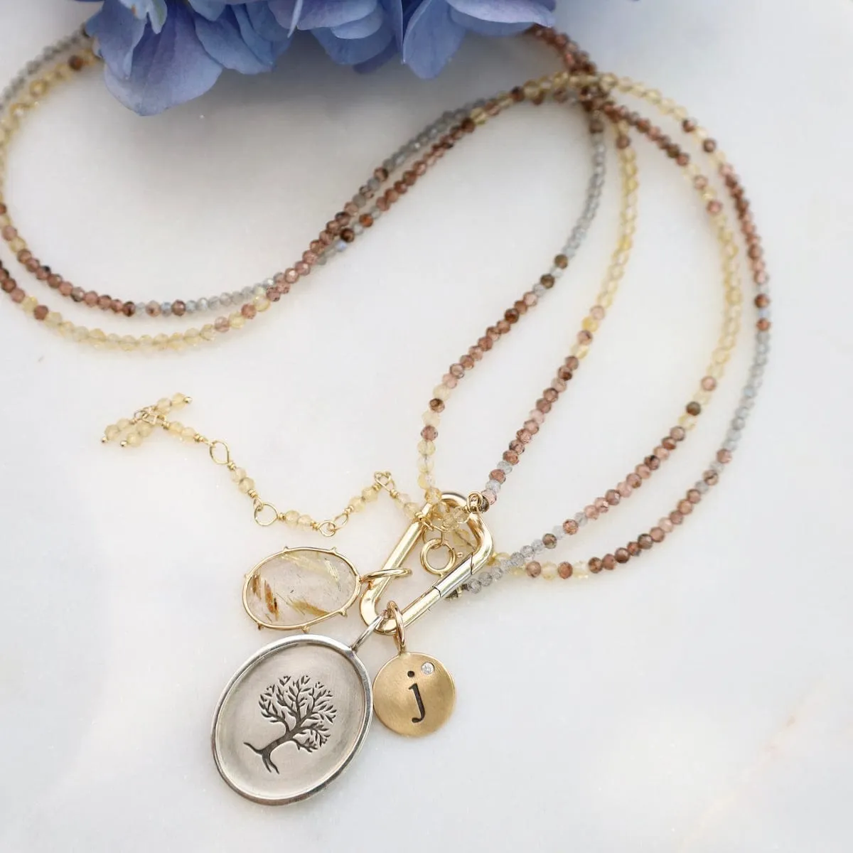 Ombre Golden Wrap Bracelet & Necklace