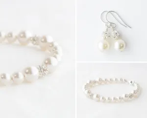 Pearl Bridesmaid Jewelry Set, Bridesmaid Gift Set