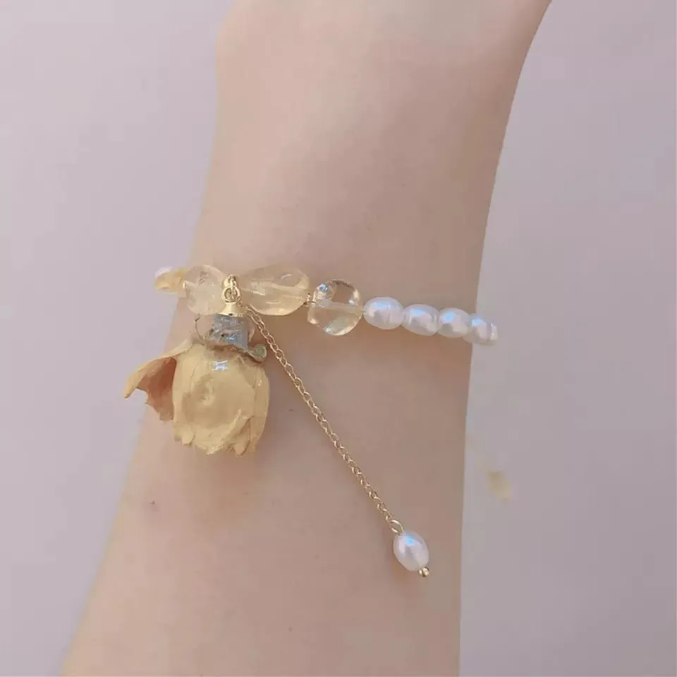 Pearl Rose Bracelet