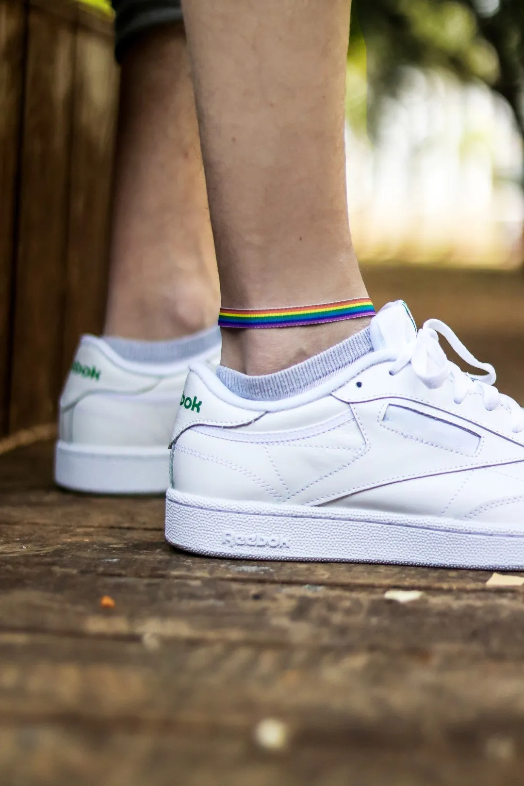 Pride ankle bracelet for men, rainbow flag strap ankle bracelet
