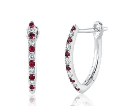 Ruby and Diamond Earrings