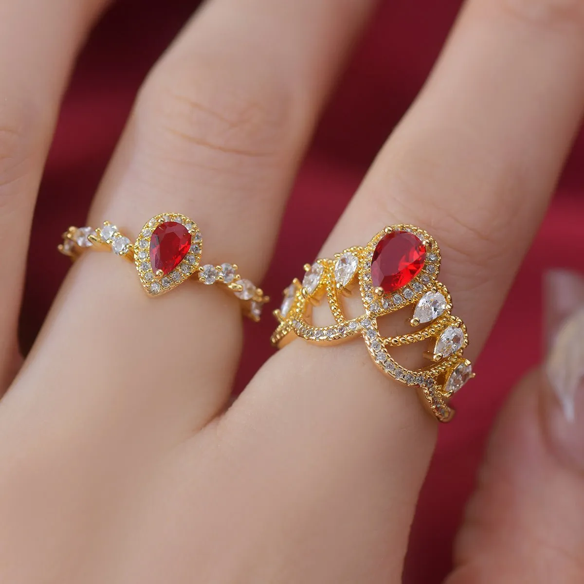 Scarlet Tiara Ring
