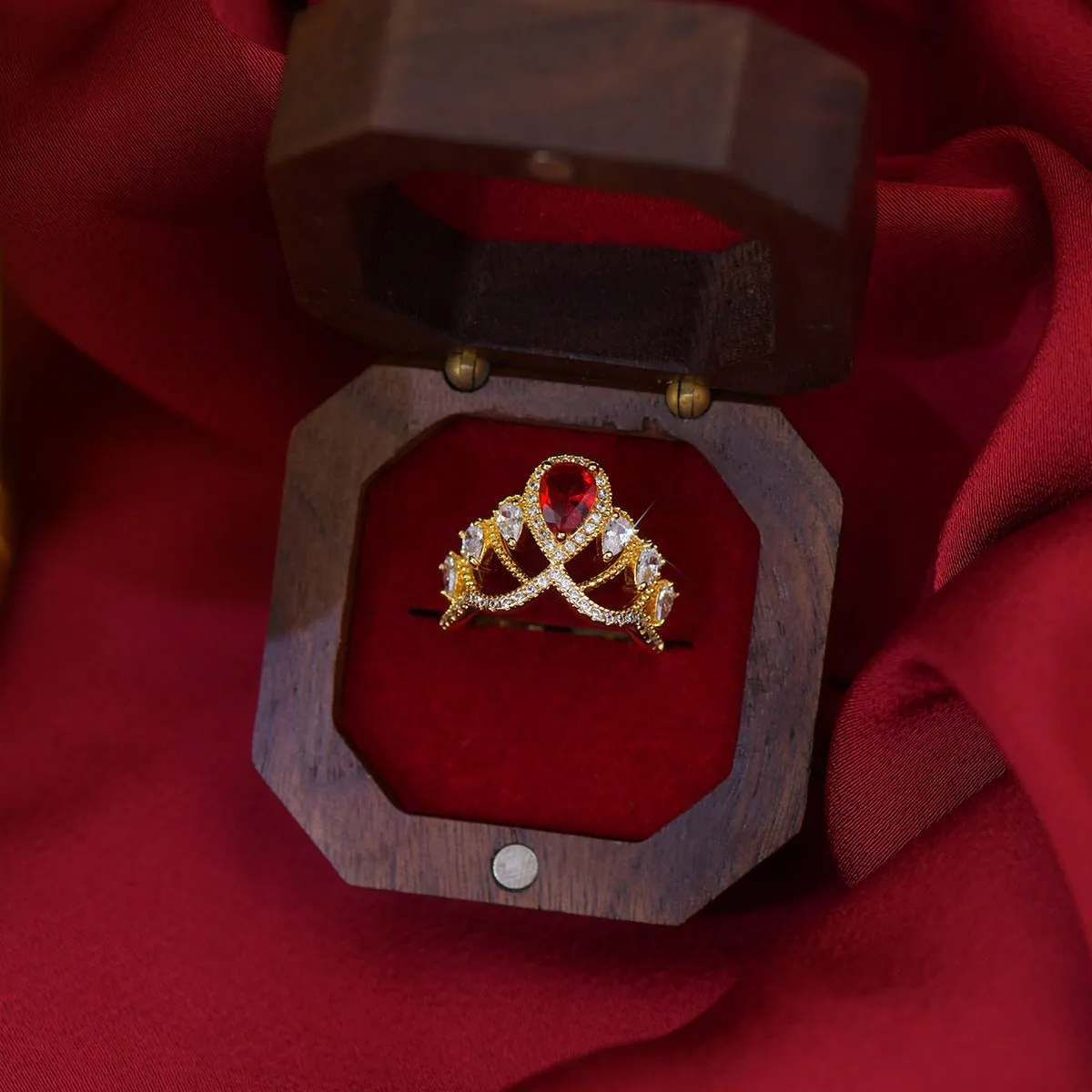Scarlet Tiara Ring
