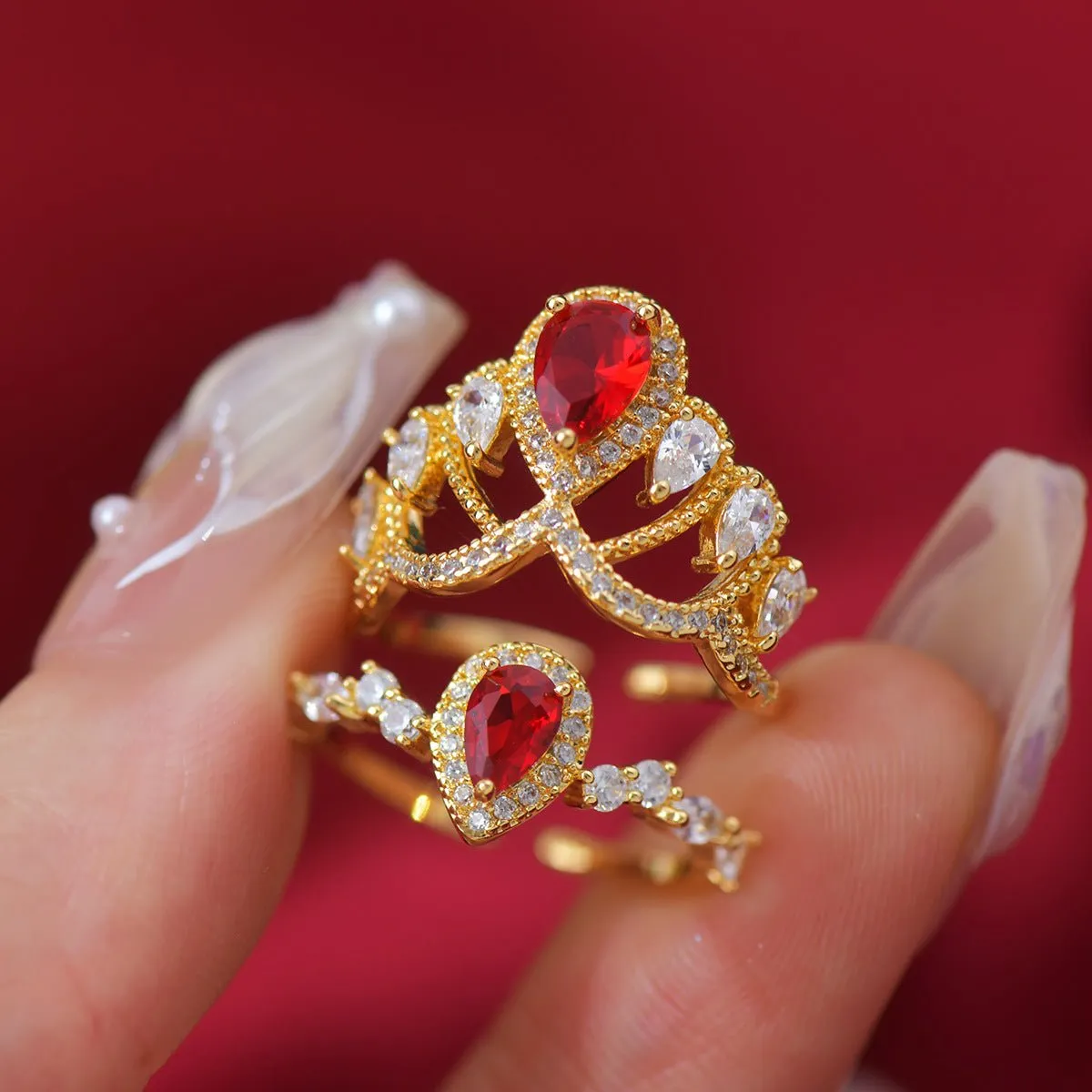 Scarlet Tiara Ring