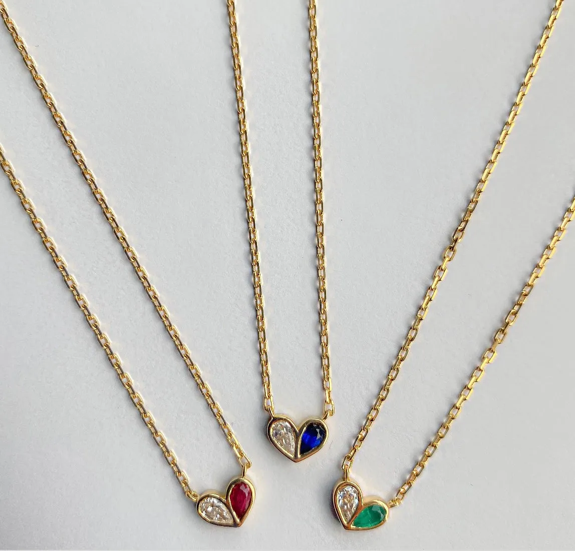 Sweetheart Necklace Diamond & Ruby
