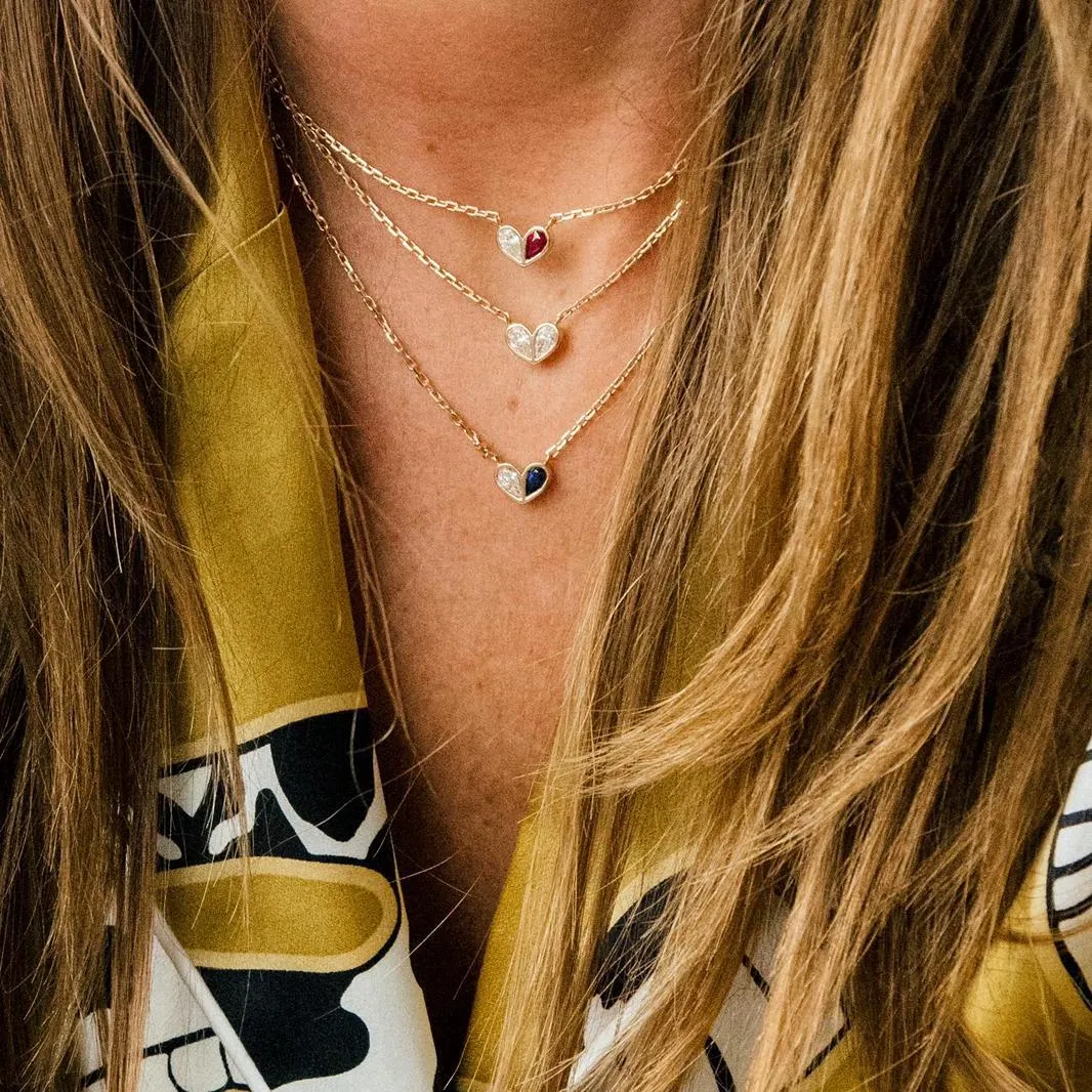 Sweetheart Necklace Diamond & Ruby