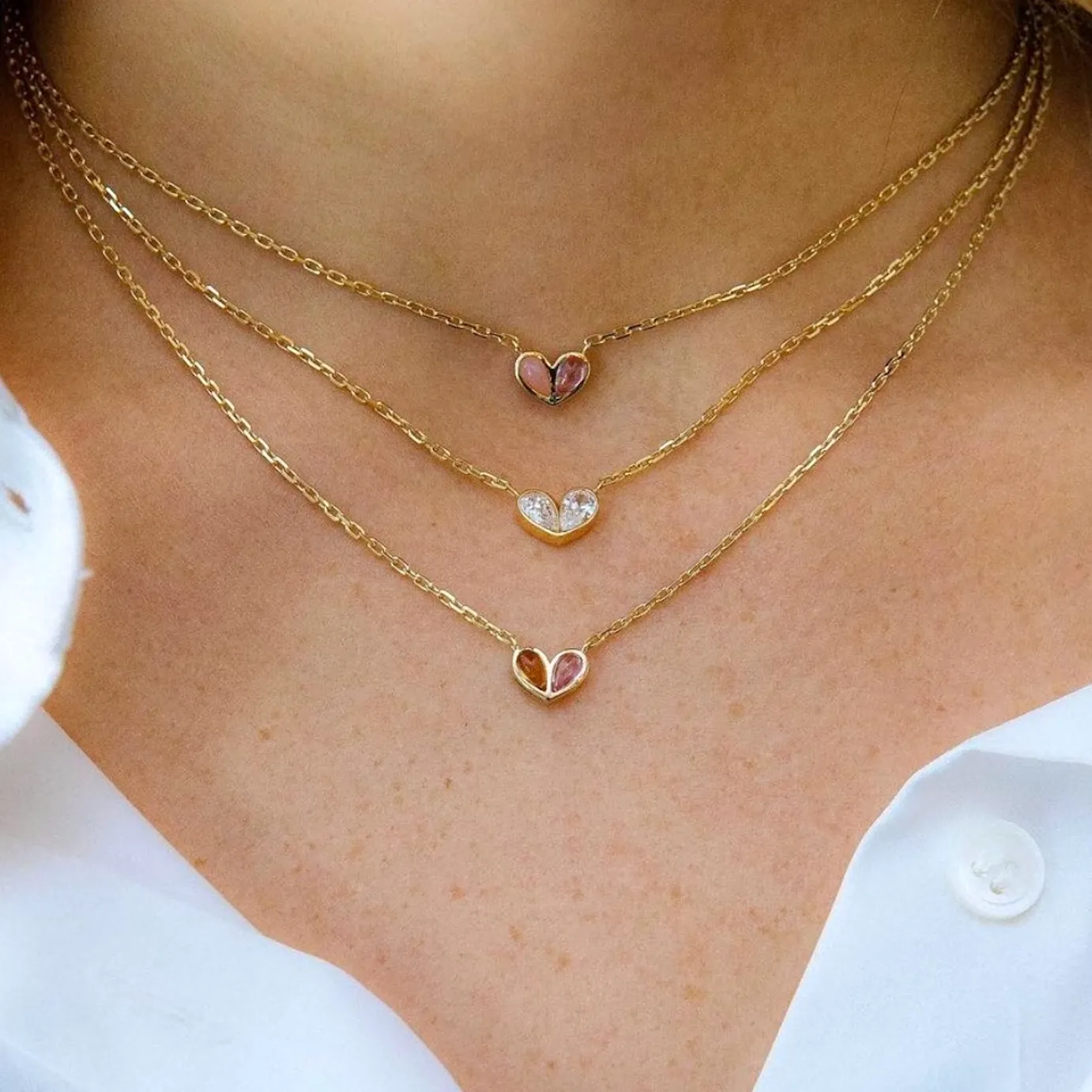Sweetheart Necklace Diamond & Ruby