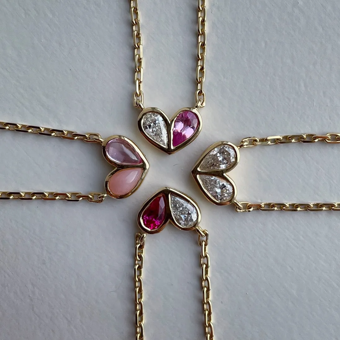 Sweetheart Necklace Diamond & Ruby