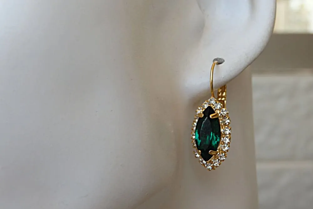 TURQUOISE CRYSTAL EARRINGS