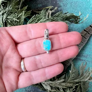 Turquoise Gemstone Charm w/ Carabiner Clasp