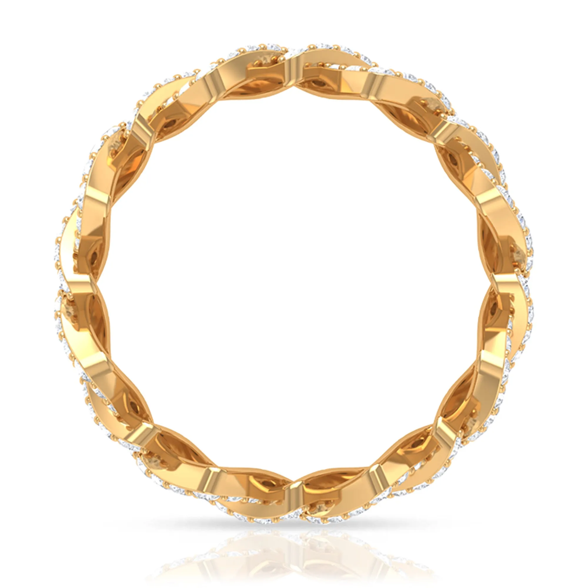 Zircon Twisted Stackable Eternity Ring